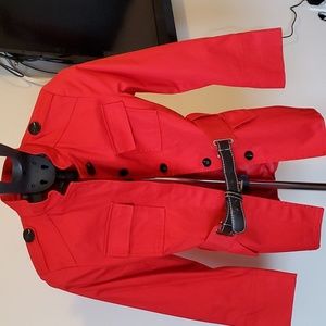 Red zara jacket size medium cotton  fully lined. Great for spring j1